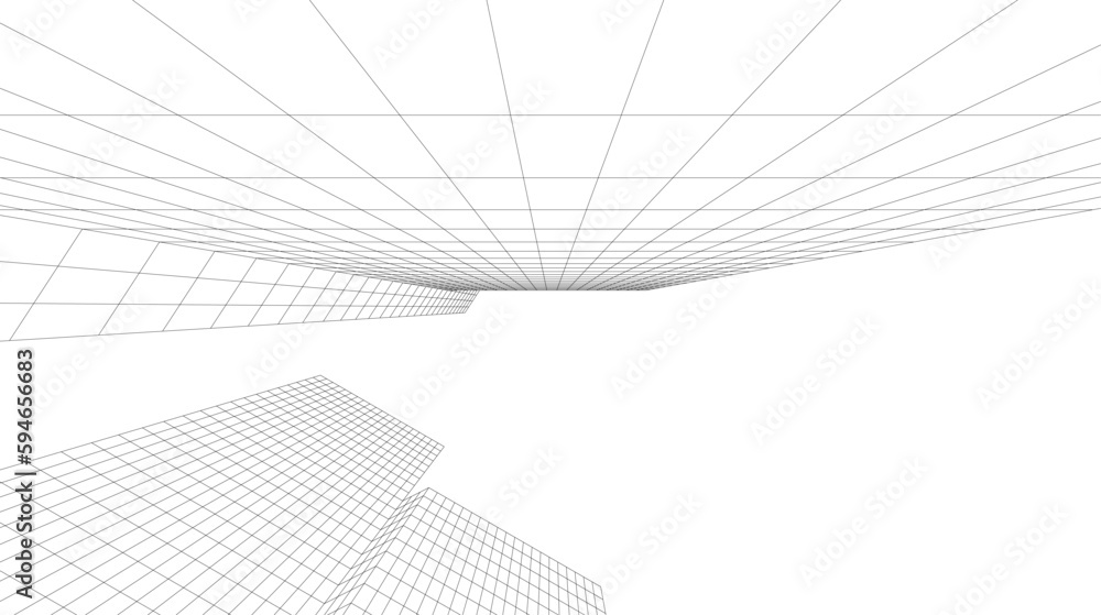 Abstract architecture building 3d illustration Abstract architecture building 3d illustration