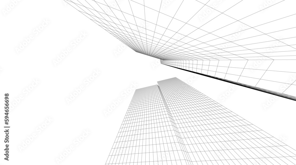 Abstract architecture building 3d illustration Abstract architecture building 3d illustration