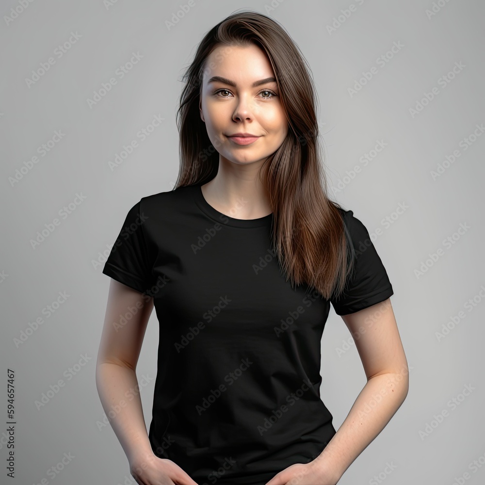 Fashion Forward: Creating Chic T-Shirt Mockups for Women, generative ai Fashion Forward: Creating Chic T-Shirt Mockups for Women, generative ai