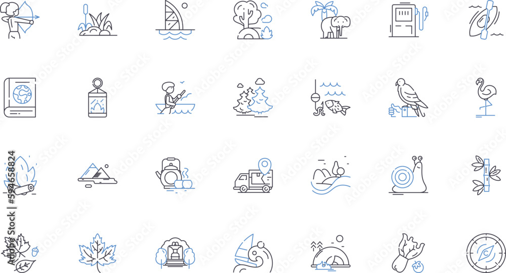 Cycling biking line icons collection. Pedal, Spokes, Chain, Gear, Handlebars, Road, Mountain vector and linear illustration. Helmet,Cyclist,Tour outline signs set Cycling biking line icons collection. Pedal, Spokes, Chain, Gear, Handlebars, Road, Mountain vector and linear illustration. Helmet,Cyclist,Tour outline signs set