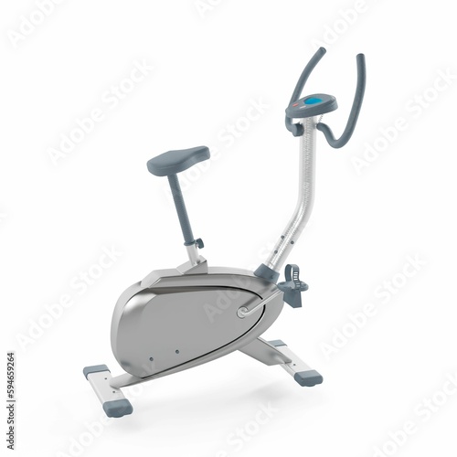 the upright exercise bike, 3d rendering
