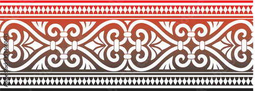 Vector red s ancient greece seamless ornament. Classic Endless pattern frame border Roman Empire..