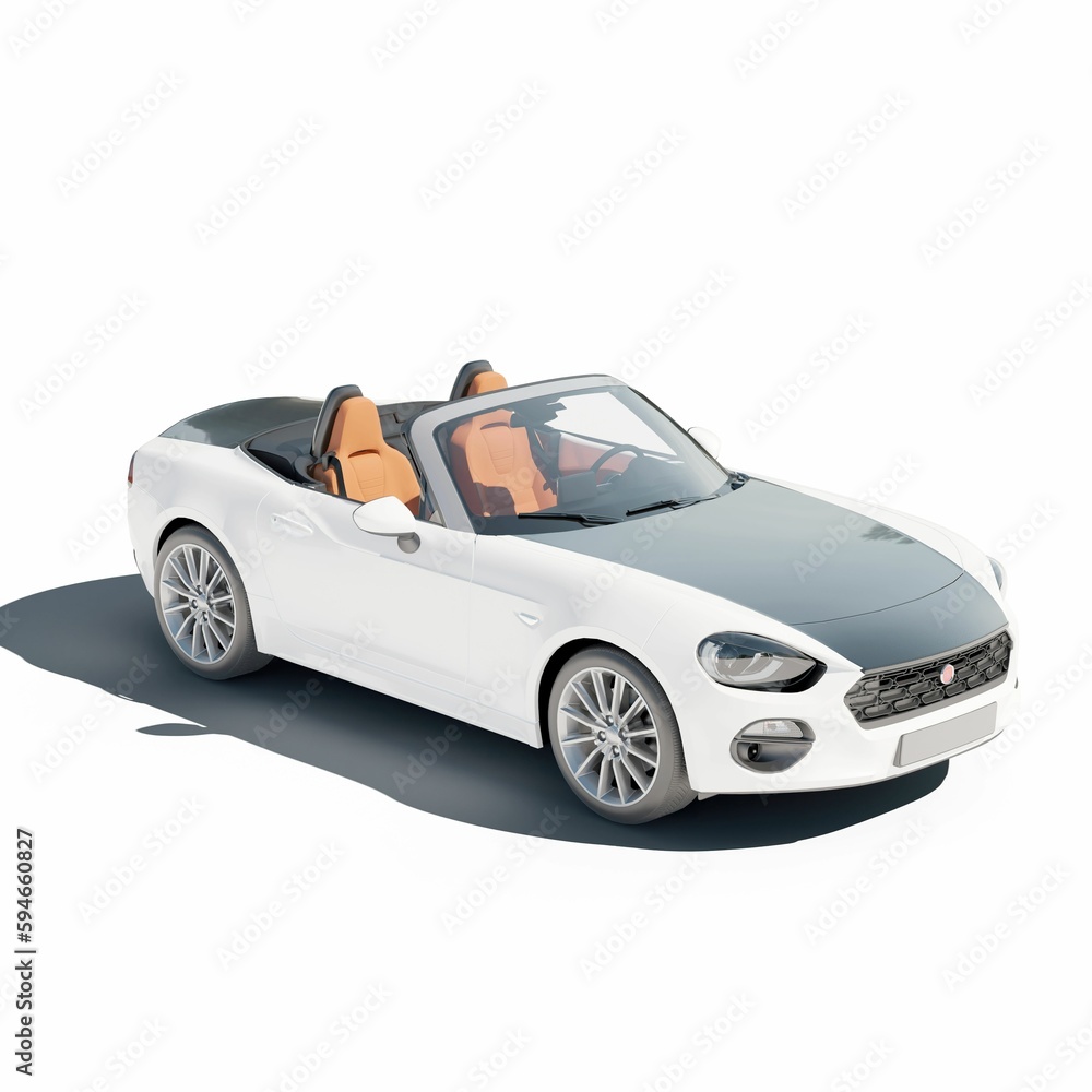 A sports car, 3d rendering