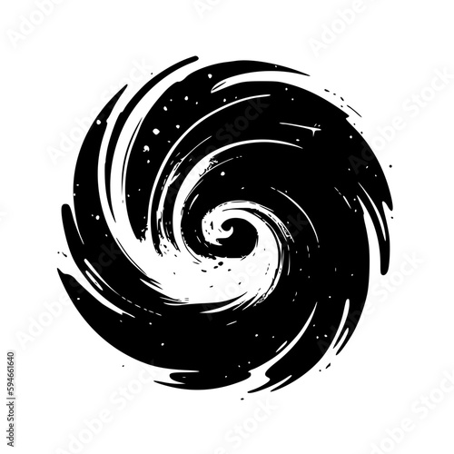 Galaxy | Black and White Vector illustration