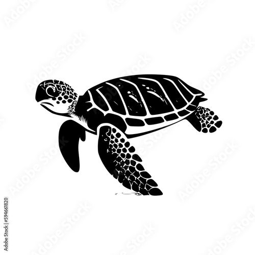 Sea Turtle - High Quality Vector Logo - Vector illustration ideal for T-shirt graphic