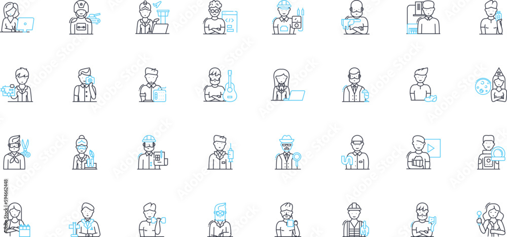 Vocation linear icons set. Calling, Mission, Purpose, Career, Passion, Talent, Aspiration line vector and concept signs. Fate,Destiny,Service outline illustrations Vocation linear icons set. Calling, Mission, Purpose, Career, Passion, Talent, Aspiration line vector and concept signs. Fate,Destiny,Service outline illustrations