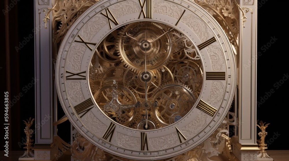 Timeless Beauty: A Magnificent Clock Tower with Intricate Detail