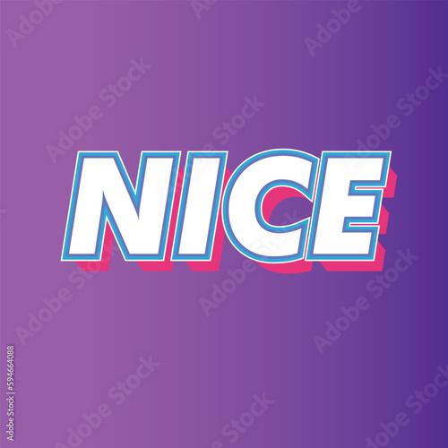 White volumetric letters the nice