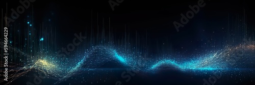 Wirre Linien und Lichtblitze im Cyberspace. Undefinierbare Lichter in den weiten des Alls (Generative AI)