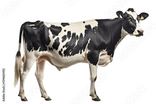 Holstein cow on transparent background