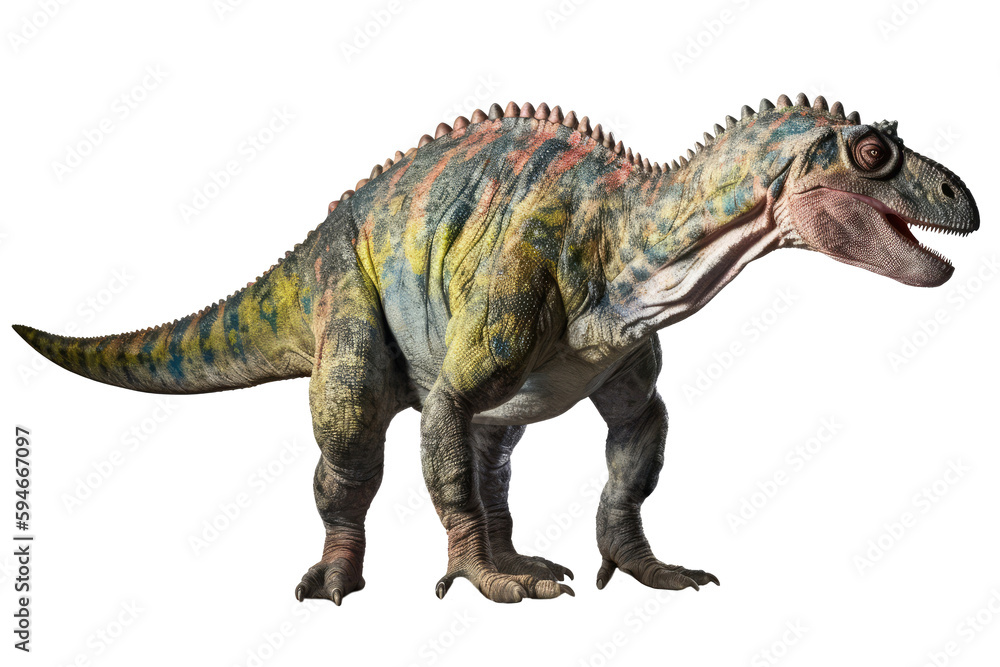Iguanodon Dinosaur On Isolated Transparent Background, Png. Generative AI Iguanodon Dinosaur On Isolated Transparent Background, Png. Generative AI