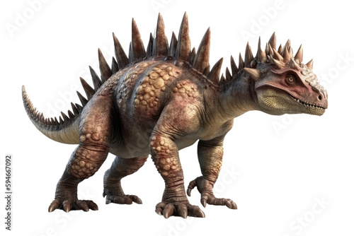 Cartoon Pachycephalosaurus Dinosaur On Isolated Transparent Background, Png. Generative AI