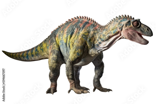 Iguanodon Dinosaur On Isolated Transparent Background  Png. Generative AI