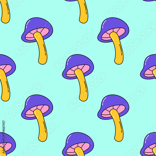 Groovy seamless pattern. Retro background 90s style. Nostalgic retro pattern. Psychedelic and trippy texture