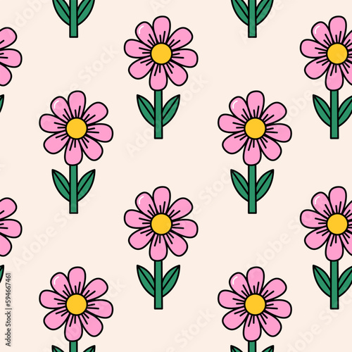 Groovy seamless pattern. Retro background 90s style. Nostalgic retro pattern. Psychedelic and trippy texture