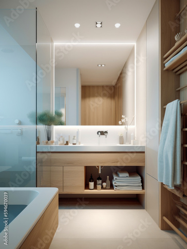 Bathroom interior architecture minimalist style