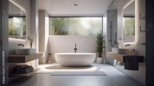 Bathroom interior architecture minimalist style