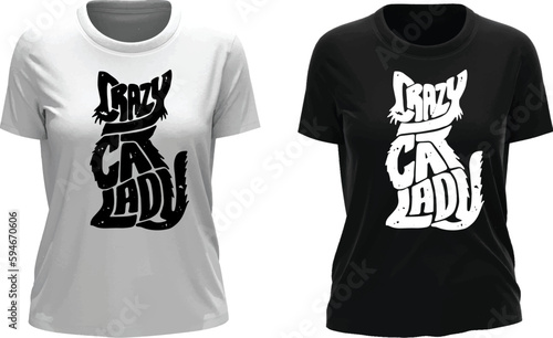 t shirt template Crazy Cat lady