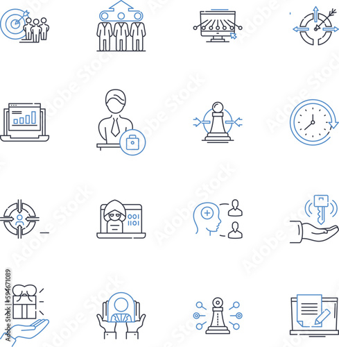 Revenue alliances line icons collection. Collaboration, Synergy, Partnership, Alignment, Nerk, Integration, Growth vector and linear illustration. Profit,Expansion,Co-marketing outline signs set