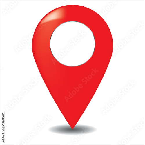 marked on the map vector, illustration, symbol