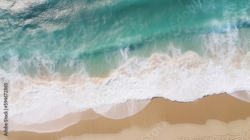 Summer Escape: Beach Aerial View - Natural Textured Background for Vacation