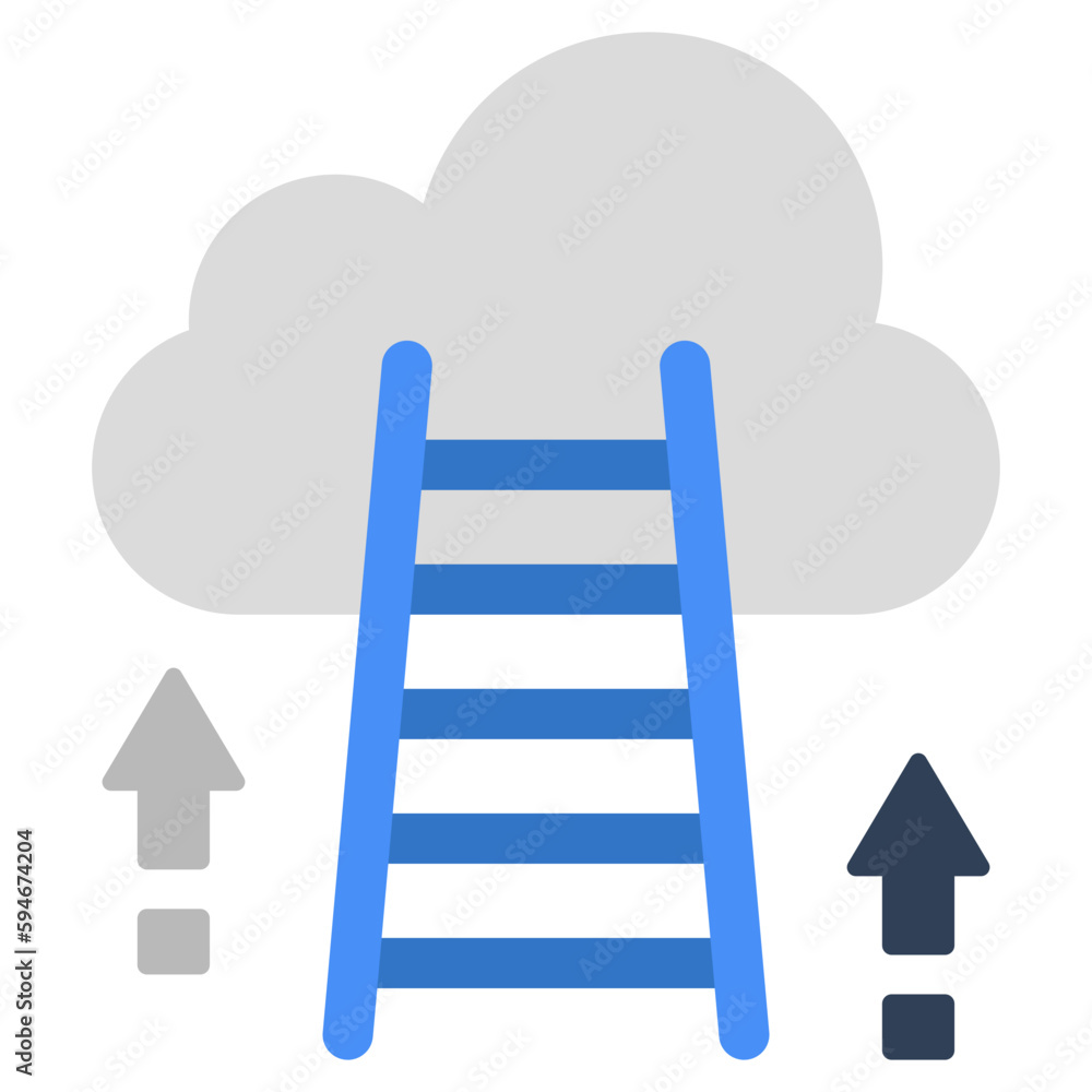 Trendy vector design of cloud path Trendy vector design of cloud path