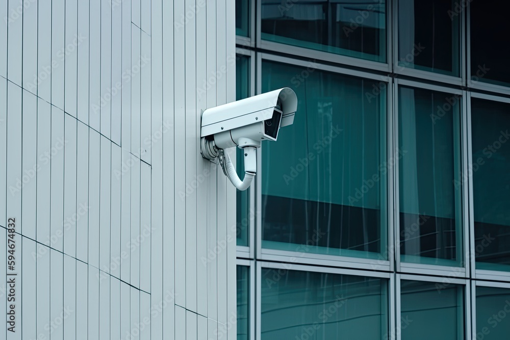 Security camera on wall 3D render,Surveillance camera, ai generative Security camera on wall 3D render,Surveillance camera, ai generative