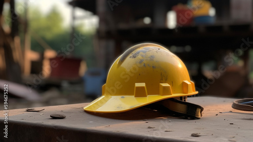 Safety First: Stay Protected with a Bright Yellow Hard Hat
