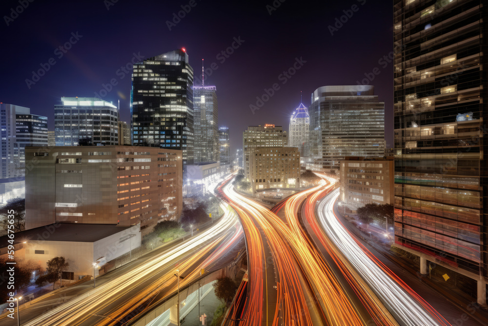 night view of city, ai generatived images. night view of city, ai generatived images.