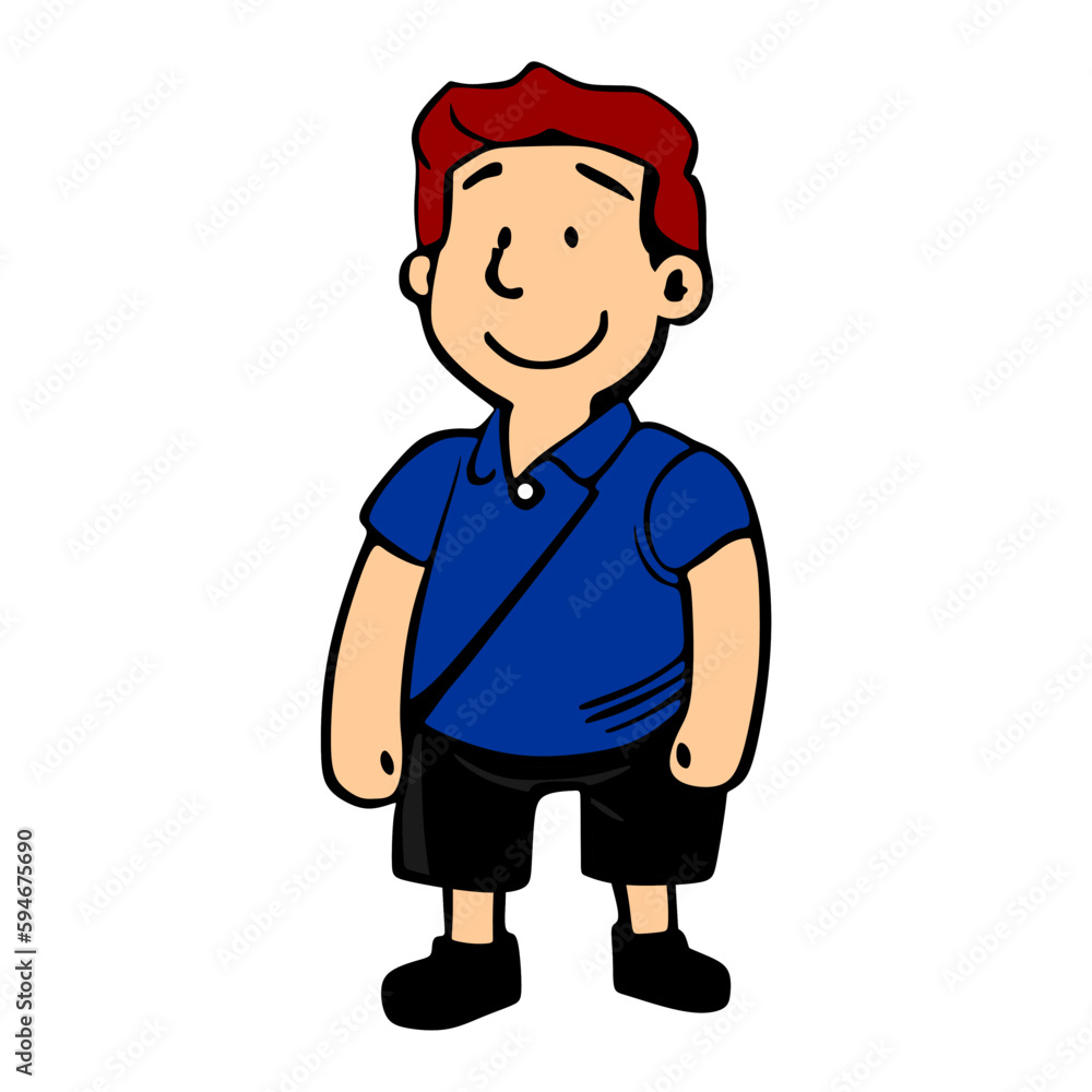 cartoon character of a man