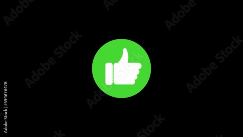 Animated Like and Dislike Buttons with Alpha Channel on Transparent Background Versatile Motion Graphics for Social Media and Design Projects