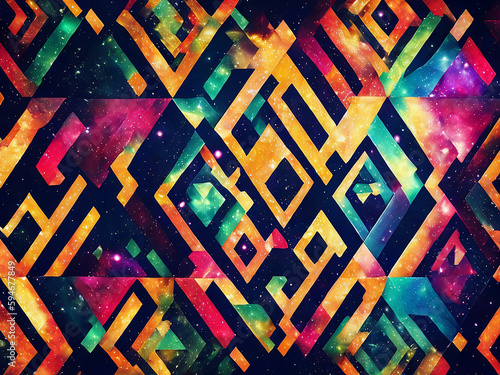 幾何学模様がカラフル