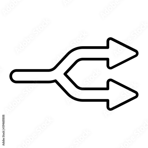 Shuffle Thin Line Icon
