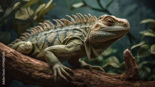 Majestic Iguana: A Close-Up Look at this Fascinating Reptile © Aylin
