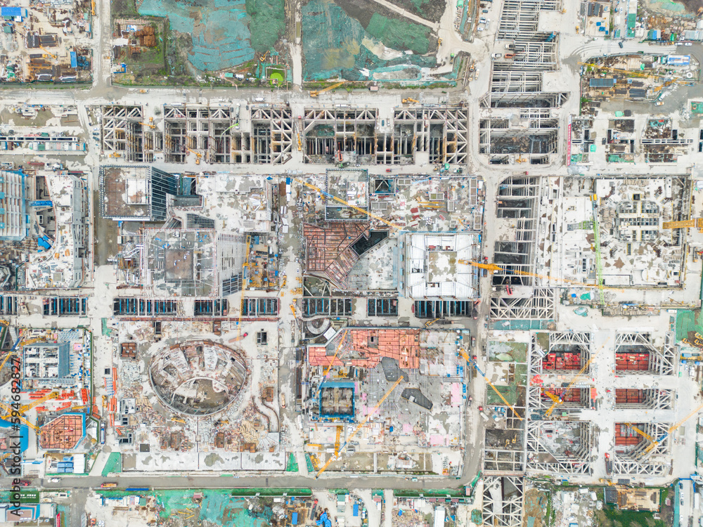 Fototapeta premium aerial view of construction site