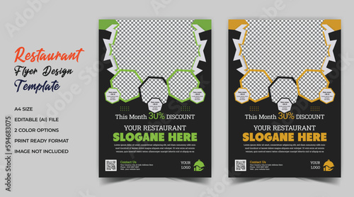 Restaurant & Fast Food Flyer Print Template