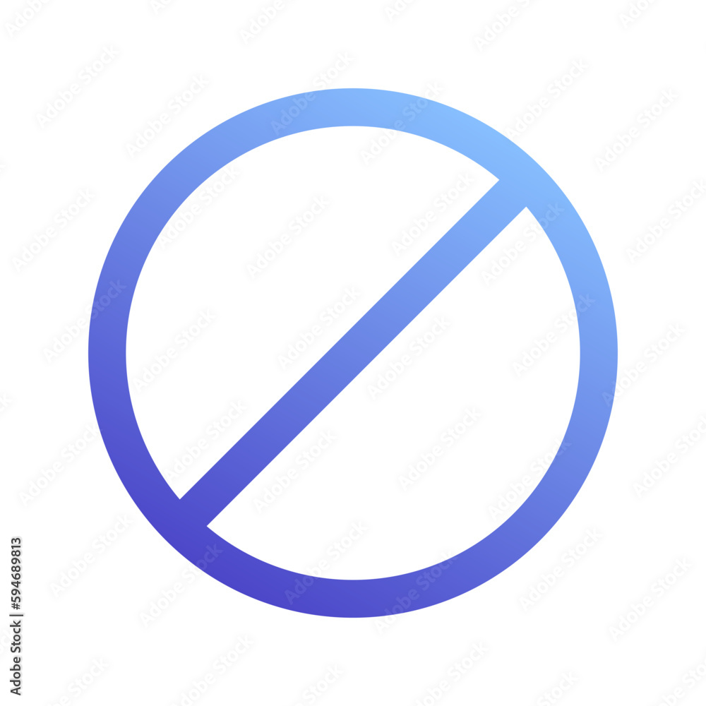 forbidden gradient icon forbidden gradient icon