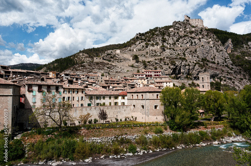 View of Entrevaux and its Citadel, France