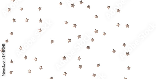 Stars - Holiday golden decoration  glitter frame isolated - PNG
