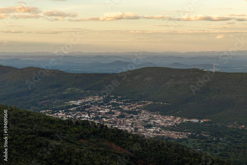 sunset over the city
