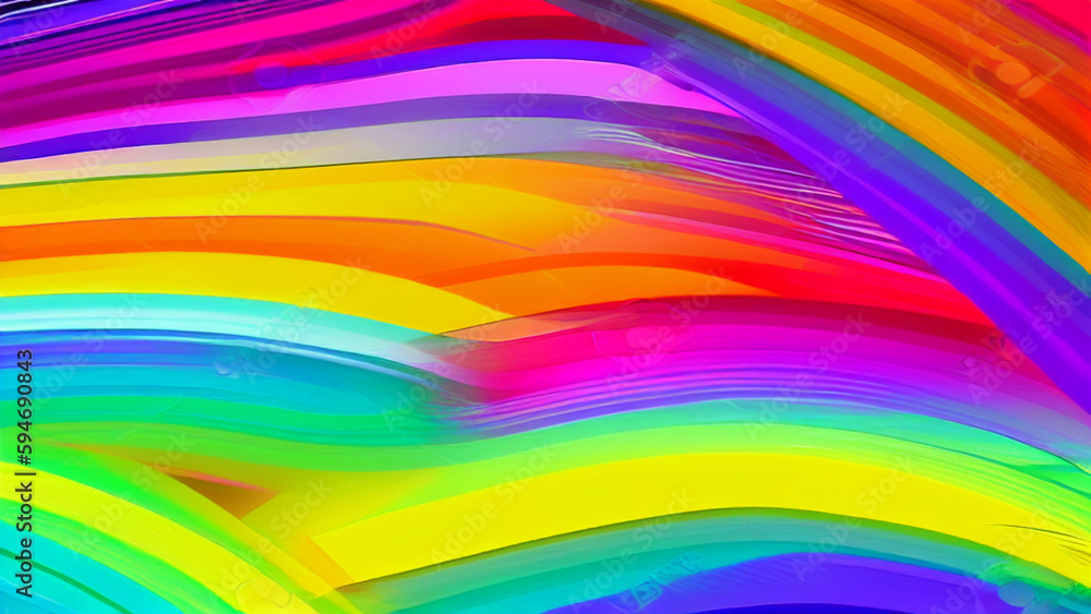 Abstract colorful painted rainbow background or wallpaper. Generative AI.