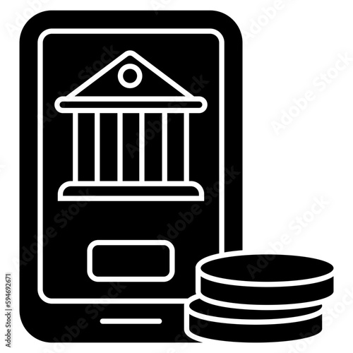 An icon design of mobile banking 