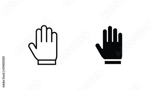 hand up line, gloves icon design, Medical health care emergency aid clinic and medication, hand finger thumb pointing direction