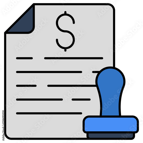 Trendy design icon of verified document 