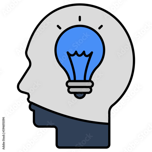 Modern design icon of creative brain