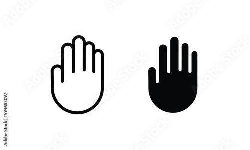 hand up line, gloves icon design, Medical health care emergency aid clinic and medication, hand finger thumb pointing direction