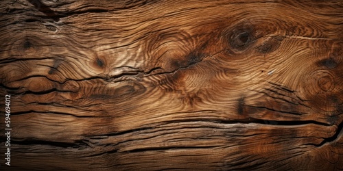 Texture of brown wood plank. background of wooden surface. Generative AI.