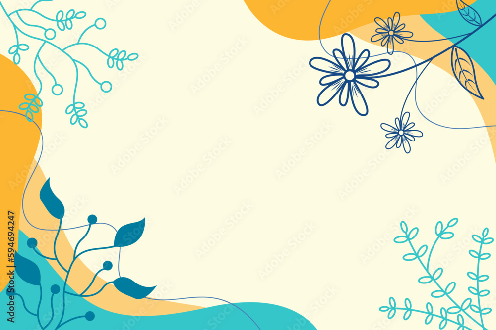 colorful line vector floral background