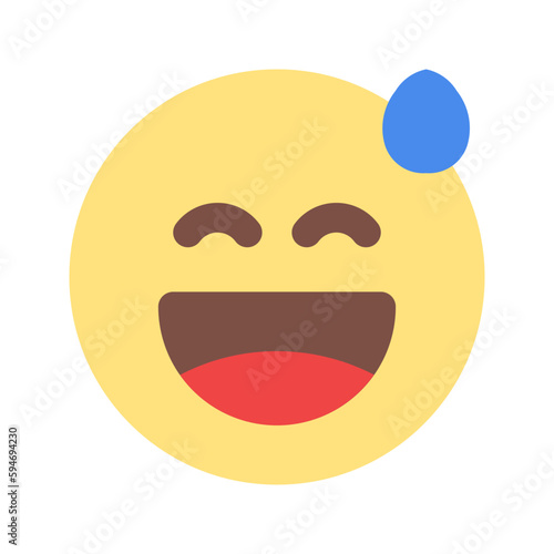 grinning flat icon