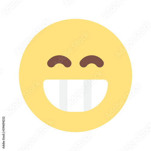 grinning flat icon